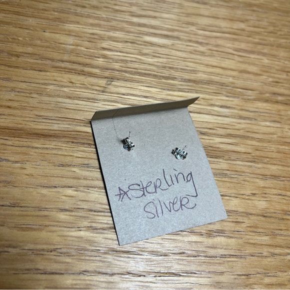 Triple Heart Sterling Silver Post Earring Climbers NWT - Picture 4 of 8